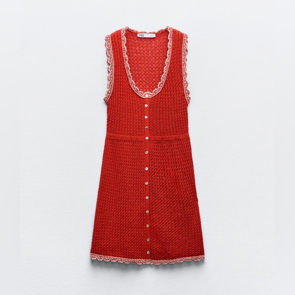 ZARA BLOGGERS’ FAVORITE POINTELLE KNIT MINI DRESS